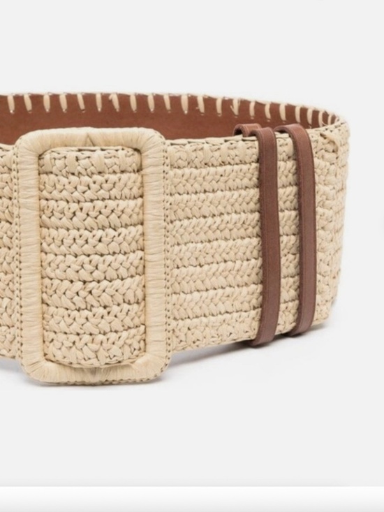 NWT Polo Ralph Lauren Raffia Reversible Belt - M ? main image 4